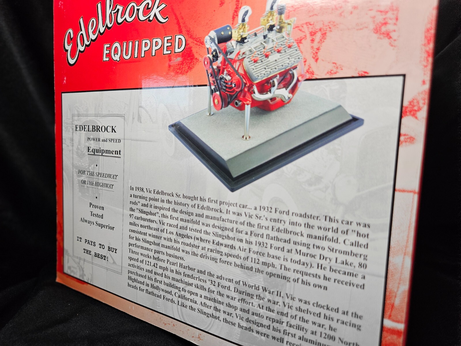 RARE GMP Edelbrock Ford Flathead Engine 1:6 Scale Inv. #3644