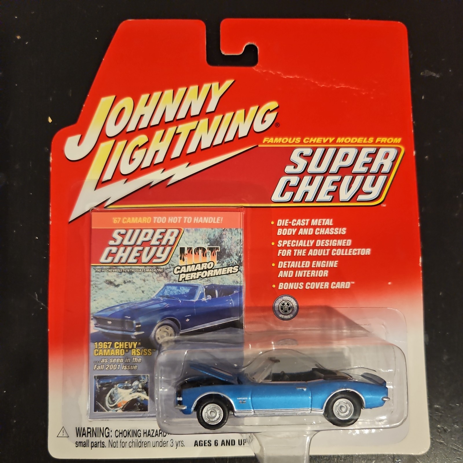 2002 JOHNNY LIGHTNING SUPER CHEVY SERIES 1967 CHEVY CAMARO RS/SS 1:64 DIECAST