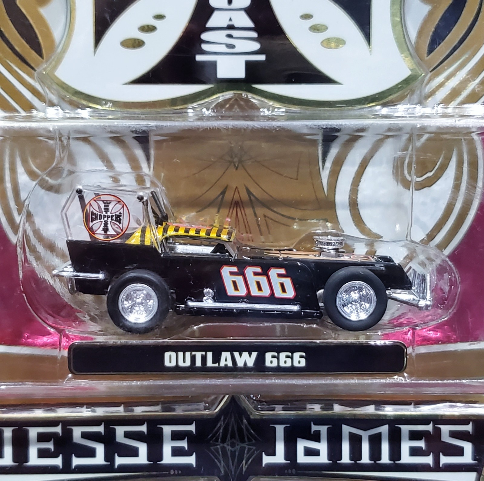 West Coast Choppers Outlaw 666 Jesse James Hot Rod Rat Rod Collectible Car Black
