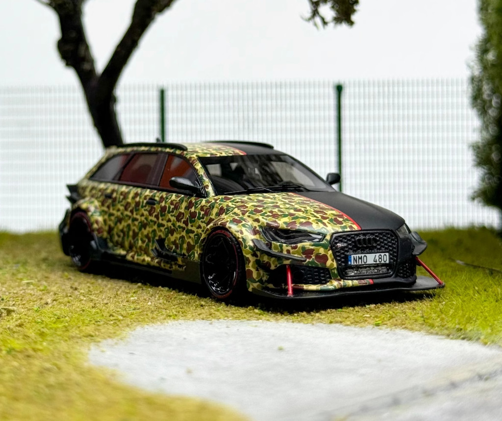 JEC 1:64 Black RS6 Widebody Wagon DTM Sports Model Diecast Resin Car