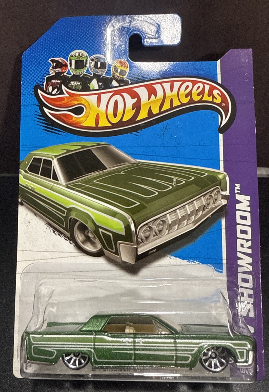 Hot Wheels 2013 ‘64 Lincoln Continental- HW Garage-Green, 10SP Wheels – American