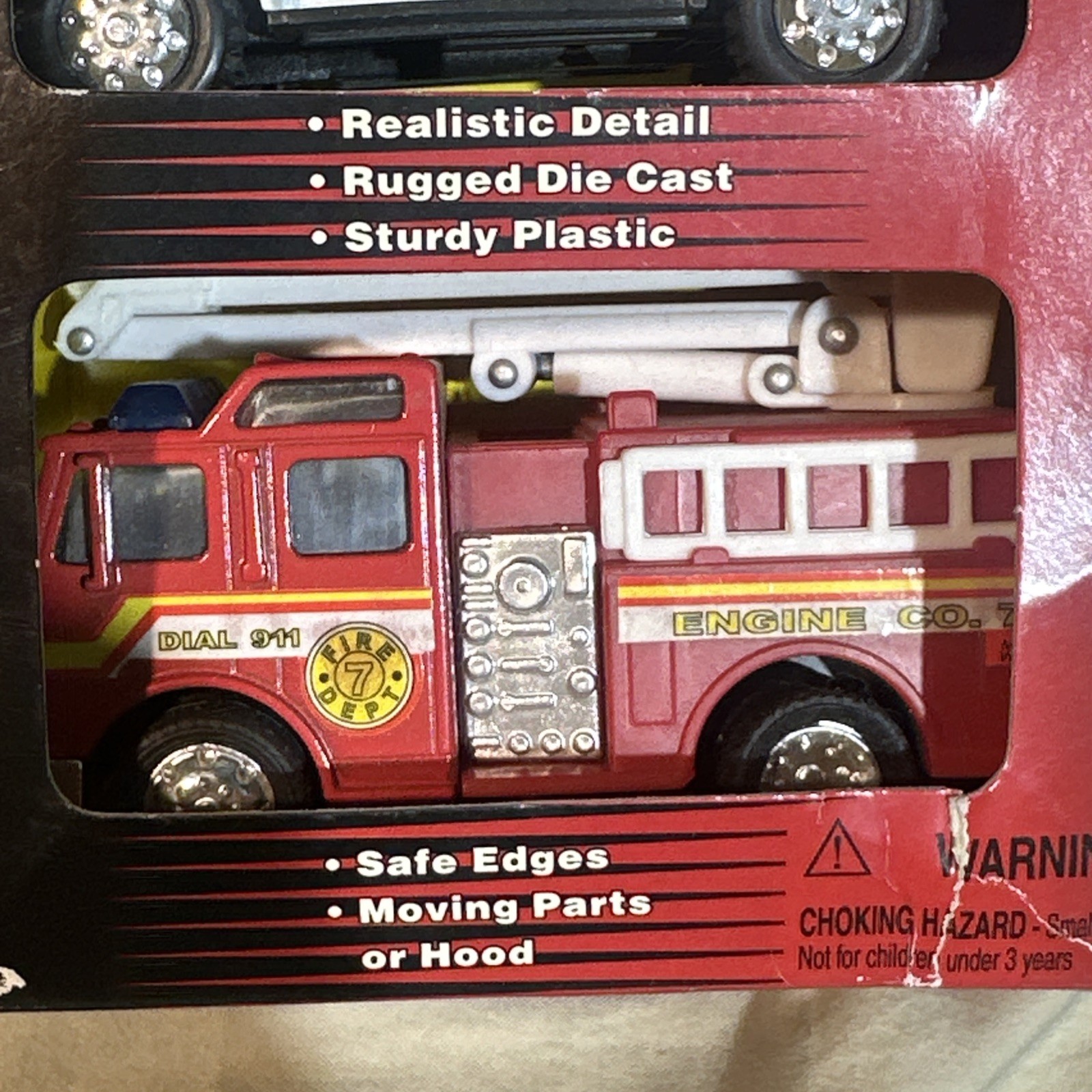 VINTAGE Mighty Wheels Die Cast Metal Rescue Vehicles Police Fire Truck Ambulance