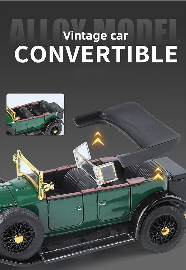 1:24 Diecast Rolls-Royce Phantom Classic Model Car Collectible Black Phantom