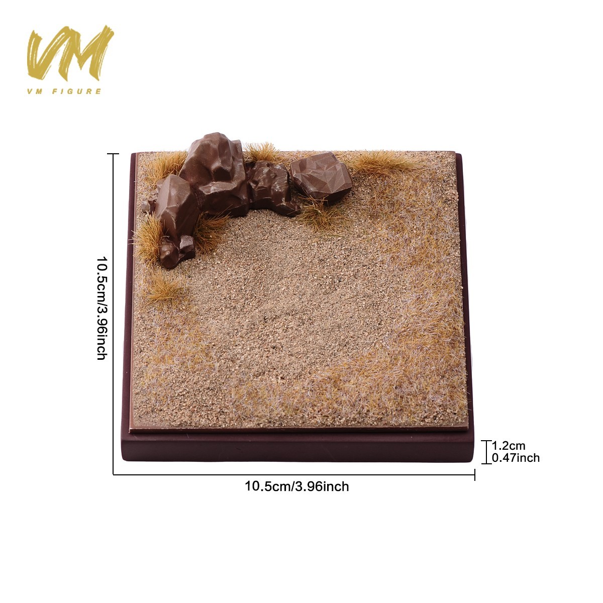 1/64 Resin Desert Diorama Display Base Square Scenery Platform for Car Figures