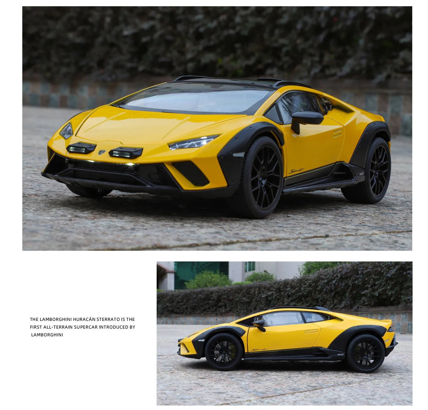 1:18 Lamborghini Huracan Sterrato Alloy Sports Car Model Diecast Metal Track Rac