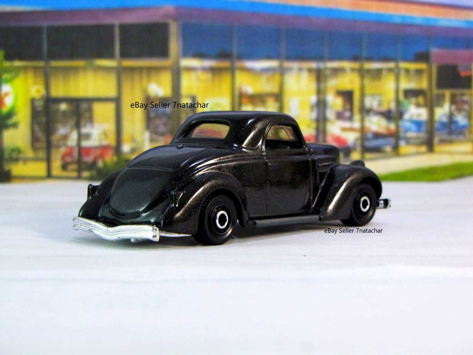 1936 Ford Coupe Flathead V8 Stock Black Metal Model 1/64 Scale I