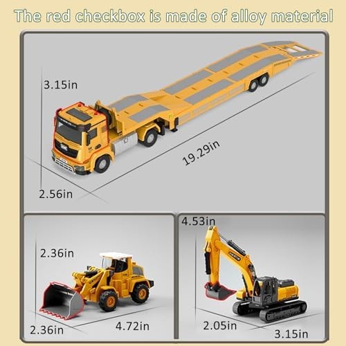 Construction Toys Set for 3 4 5 6 7 Years Old Boys, Die-cast Engineering Cons…