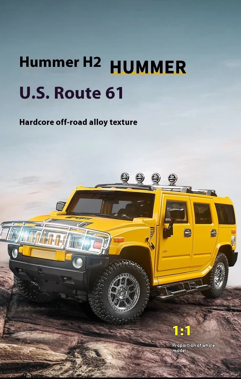 HIGHWAY 61 NCIS 2006 HUMMER H2 1/18 DIECAST MODEL CAR BLACK 18013