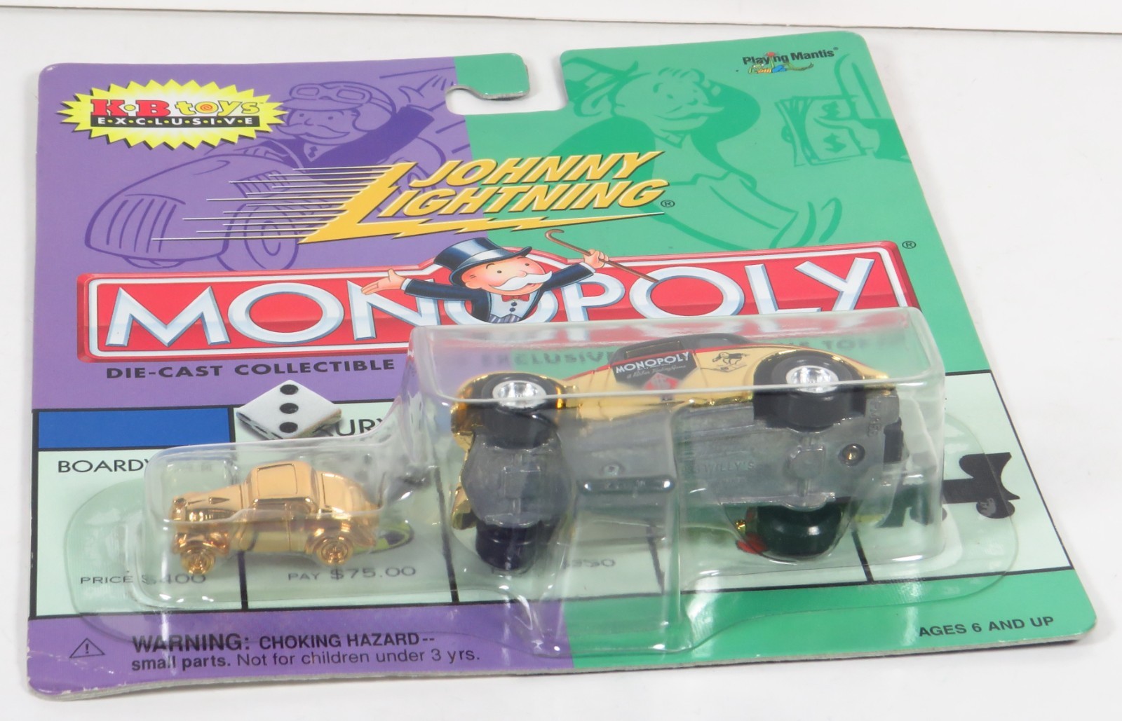 JOHNNY LIGHTNING Monopoly Vintage 1933 Willys Coupe 33 Gold Diecast KB Toys 1:64