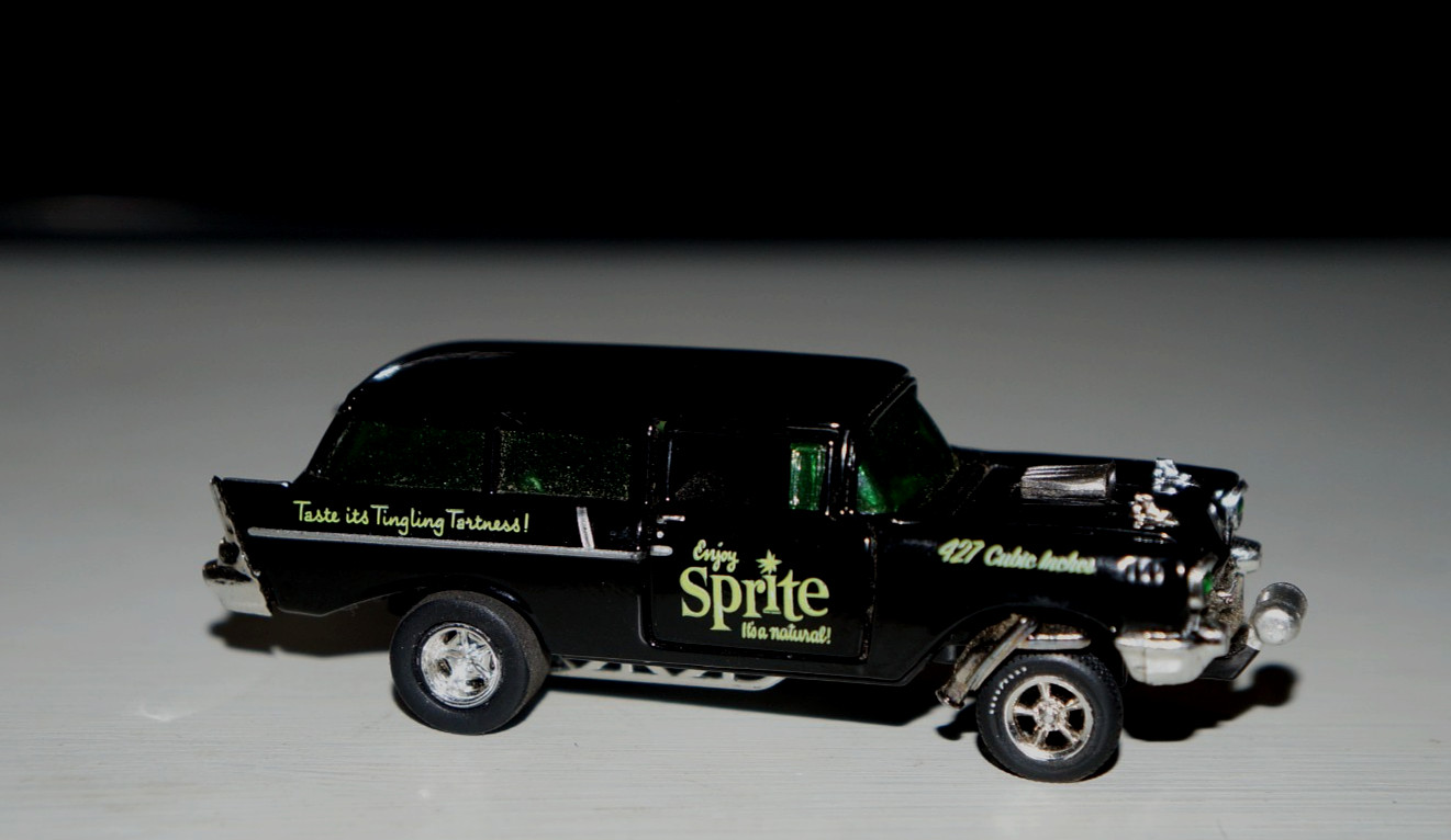 1957 Chevy 150 Wagon Gasser NHRA Drag Limited Edition Black 1/64 Scale M2