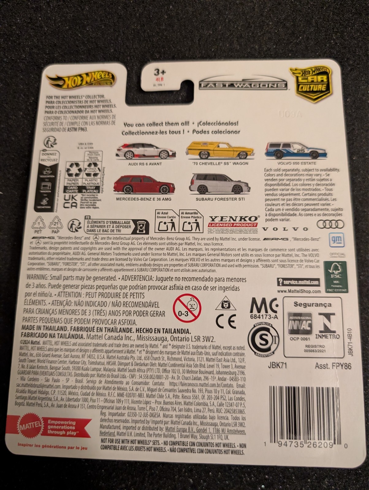 Hot Wheels Car Culture Fast Wagons Audi RS6 Avant Chase Free Shipping!(USA Only)