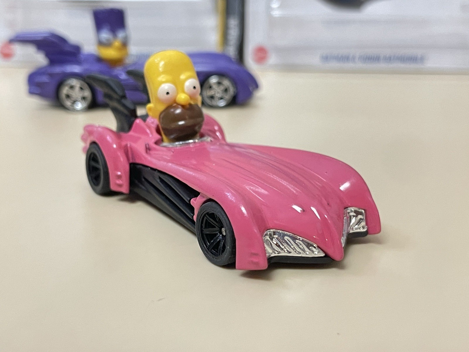 Hot Wheels The Simpsons Family Batmobile CUSTOM + CUSTOM Bartmobile