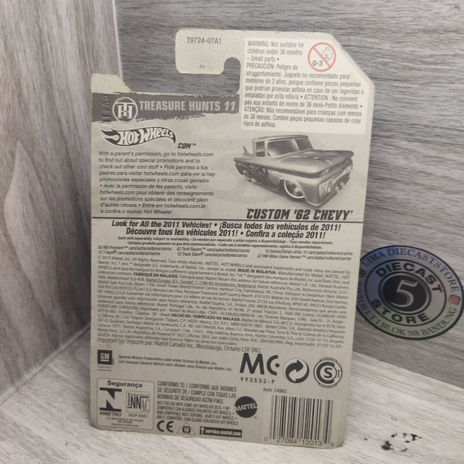 Hotwheels 2011 Treasure Hunts custom 62 Chevy
