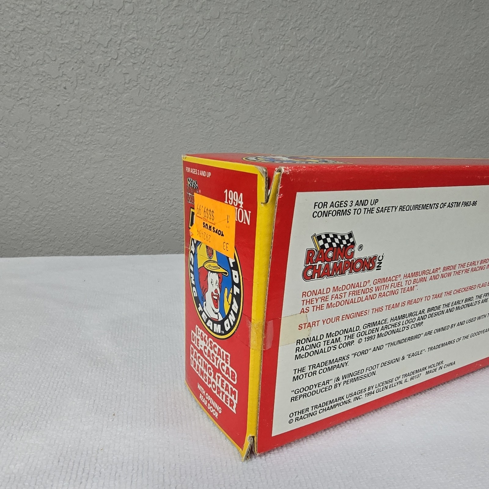 Racing Champions McDonaldland Ford Racing Team Transporter 1:64 Diecast 1994