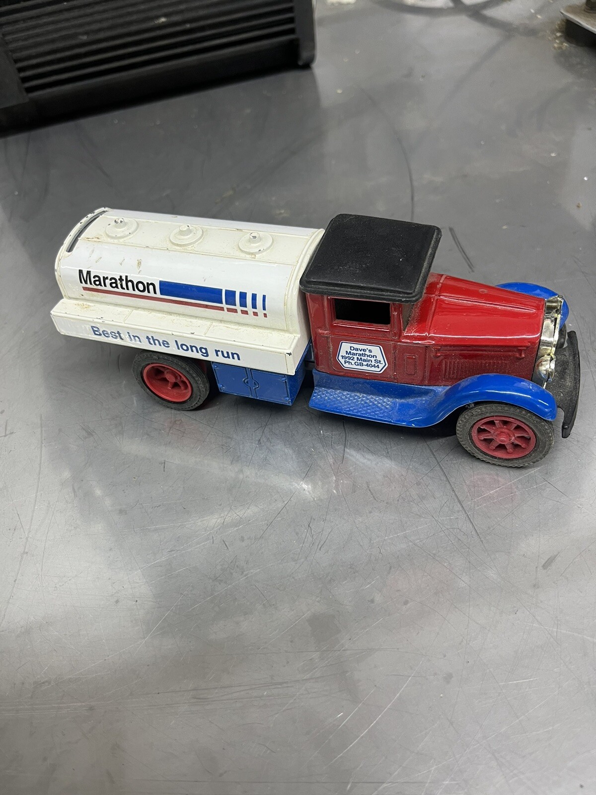 1/25 Marathon Fuel Truck Bank Diecast Metal Joseph Ertl Signed Scale Models
