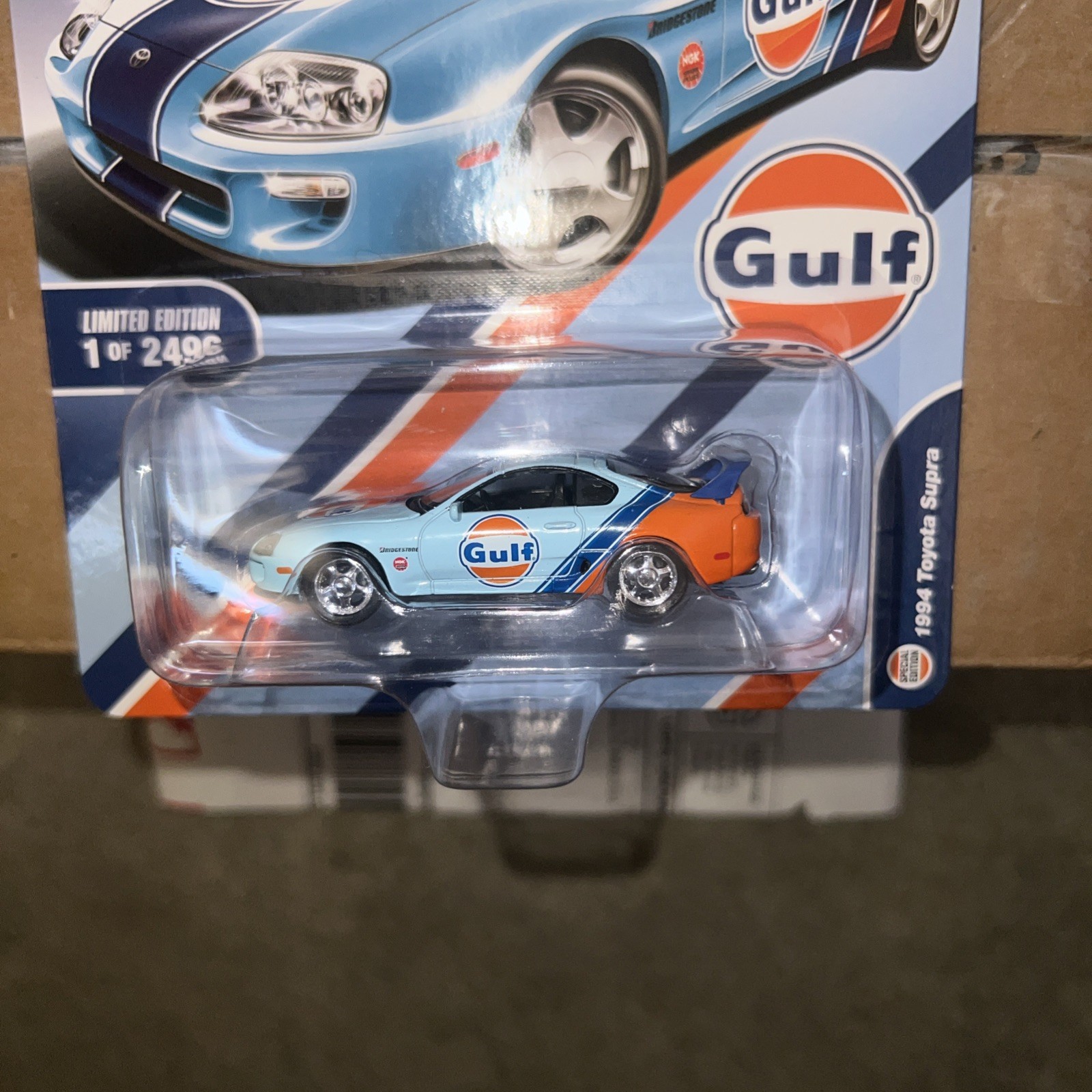 AUTO WORLD DIECASTZ GULF 1994 TOYOTA SUPRA LIMITED EDITION NEW