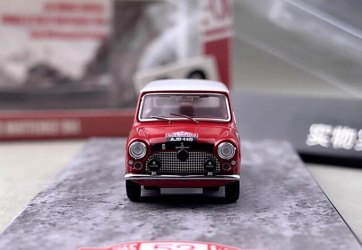 GCD 1:64 Red Mini #52 Morris Cooper S Rallye Sport Model Diecast Metal Car