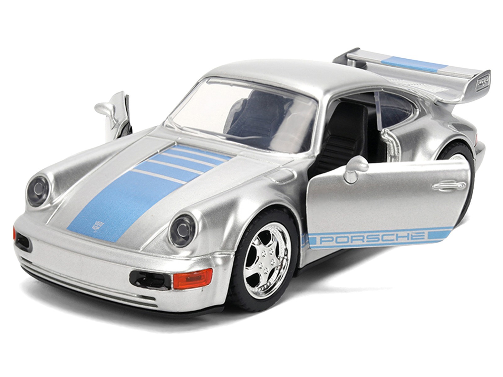 PORSCHE 911 CARRERA RS 3.8 SILVER “TRANSFORMERS” MOVIE 1/32 MODEL JADA 36210