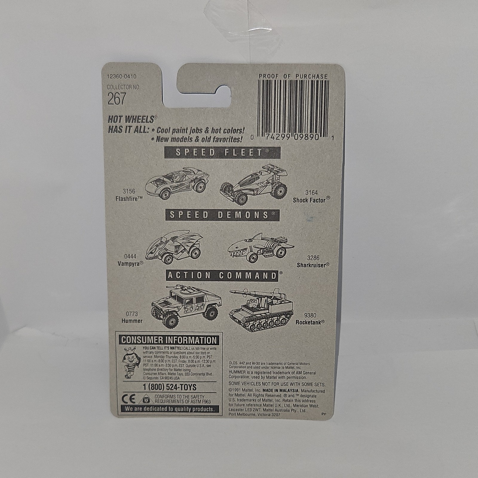 Hot Wheels Olds 442 W-30 Speed Fleet 1:64 Yellow Black Diecast 1991 Unopened