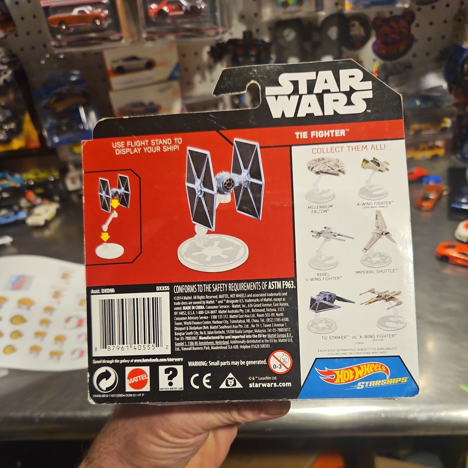 2014 Hot Wheels Star Wars Starships Tie Fighter Flight Stand