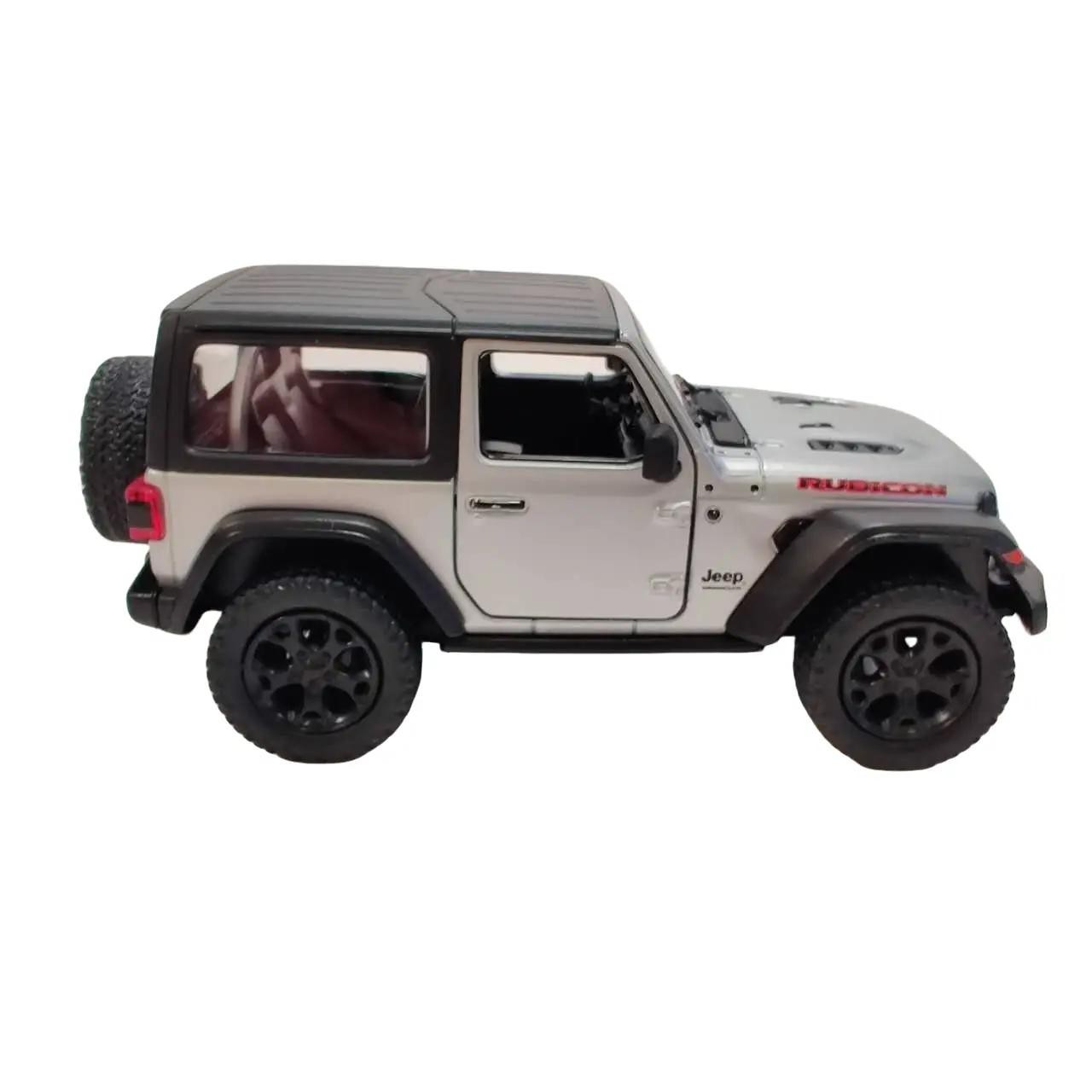 KINSMART 1:34 SCALE 2018 Jeep wrangler Hard Top DIECAST MODEL CAR (SILVER)