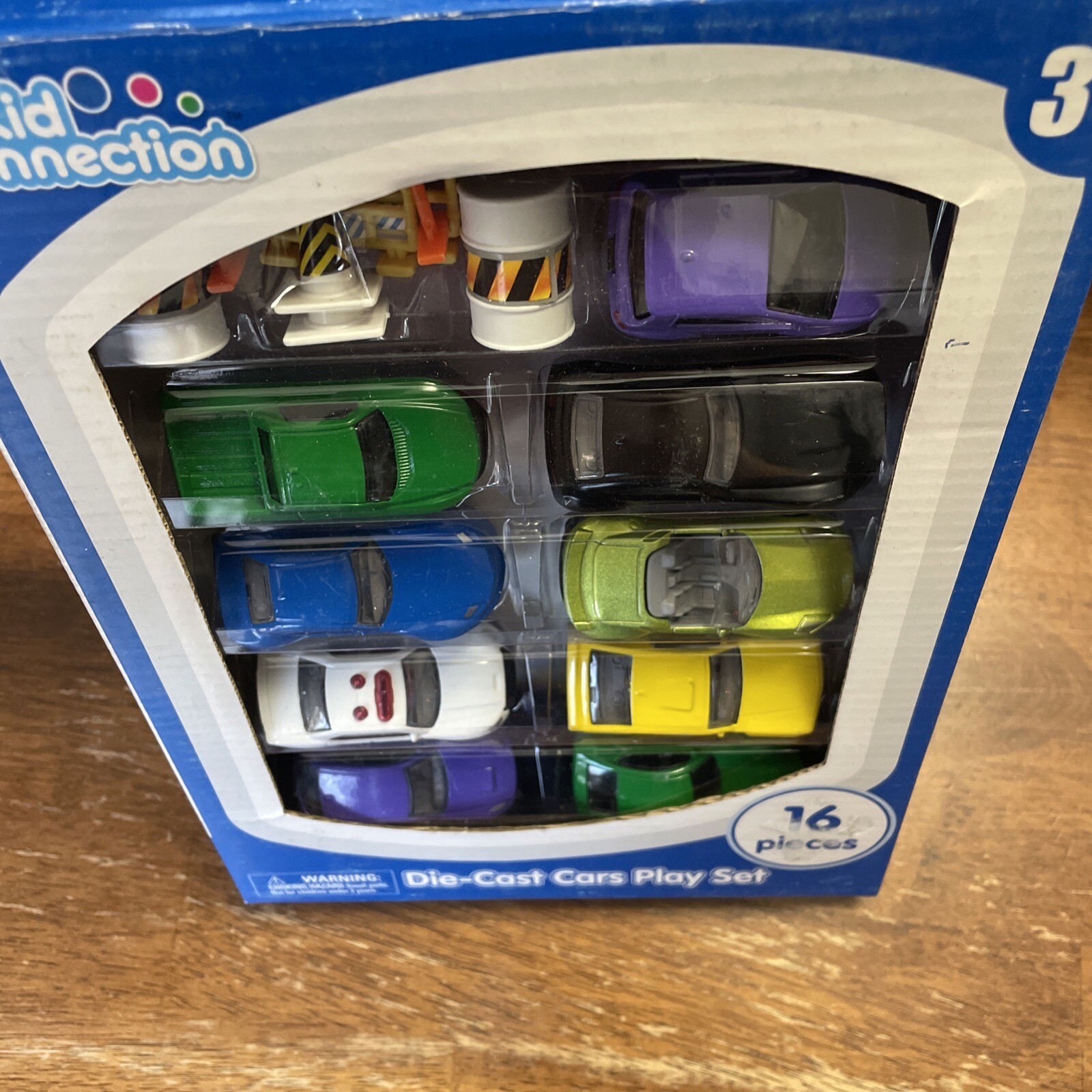 16 Pieces Die-Cast Cars Play Set Kid Connection Ages 3 and up