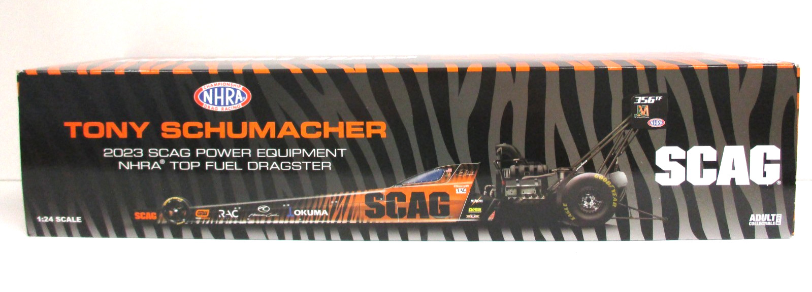 RC2 AUTO WORLD TONY SCHUMACHER SCAG EQUIPMENT 2023 NHRA TOP FUEL DRAGSTER – 1/24