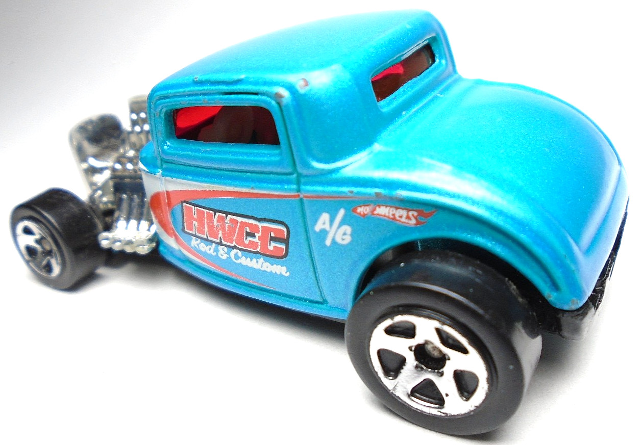 2010 HOT WHEELS ’32 FORD HWCC ROD & CUSTOM BLUE 1:64 DIECAST 2 1/4″ HOT ROD CAR