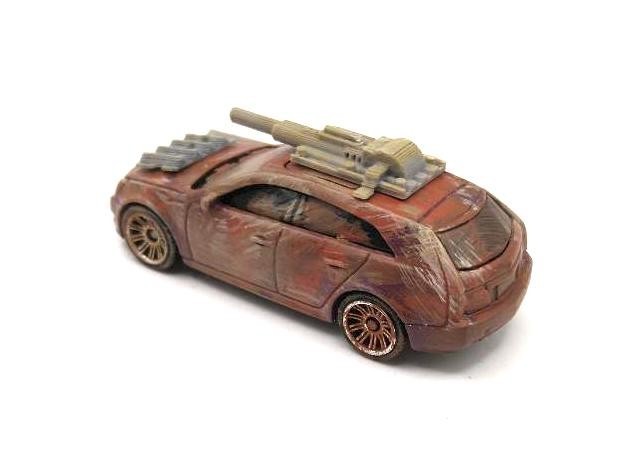 Custom Mad Max Zombie War Wasteland Road Warrior Truck 1/64 Hot Wheels Vehicle