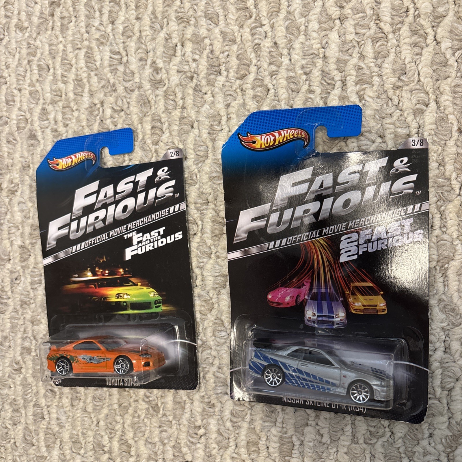 HOT WHEELS 2012 FAST & FURIOUS 7 CARS OUT OF 8 SET TOYOTA DODGE NISSAN FORD NEW
