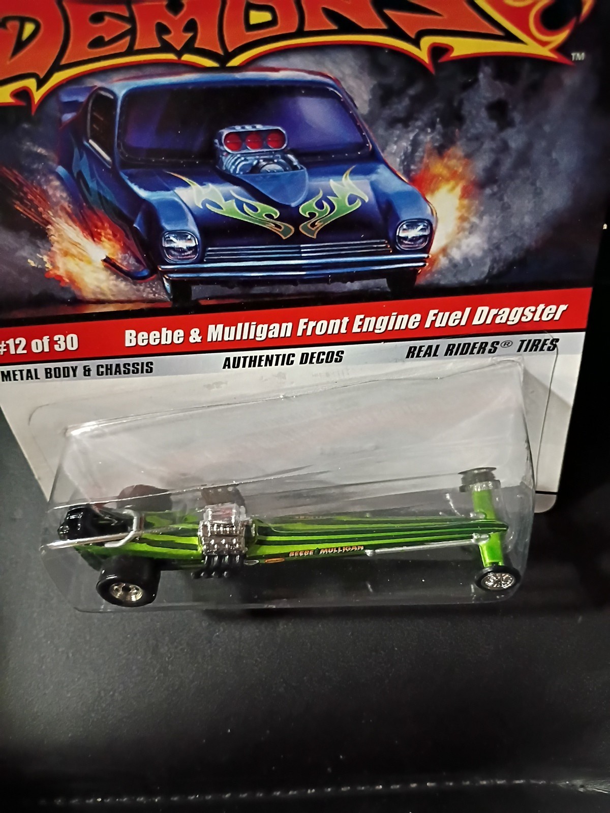 Hot Wheels Drag Strip Demons Beebe & Mulligan Front Engine Fuel Dragster