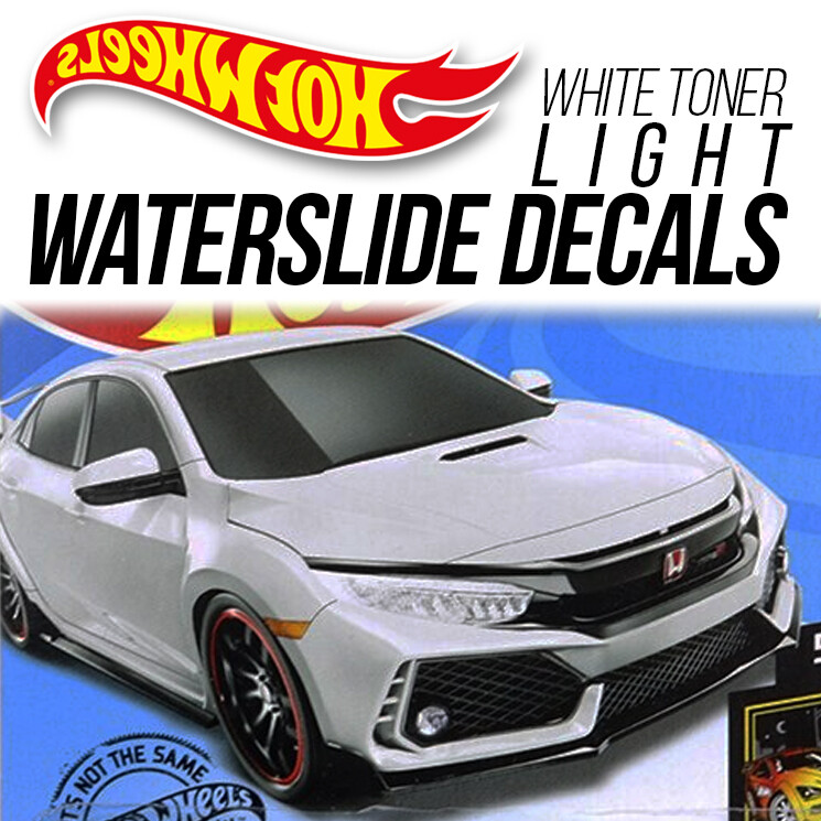 1/64 Scale 2018 HONDA CIVIC Head Tail Light WaterSlide Decal Custom Hot Wheel