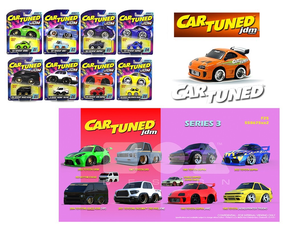 CarTuned Series 3 JDM Tuners Assortment Set of 8 Cars 1/64 OPENED BOX