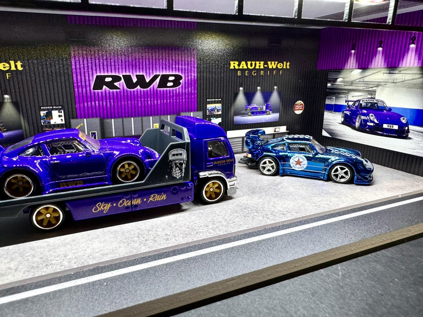 The Ultimate Porsche Diorama! For Hot Wheels 1:64 Models LED Lighting 5 LEVELS!