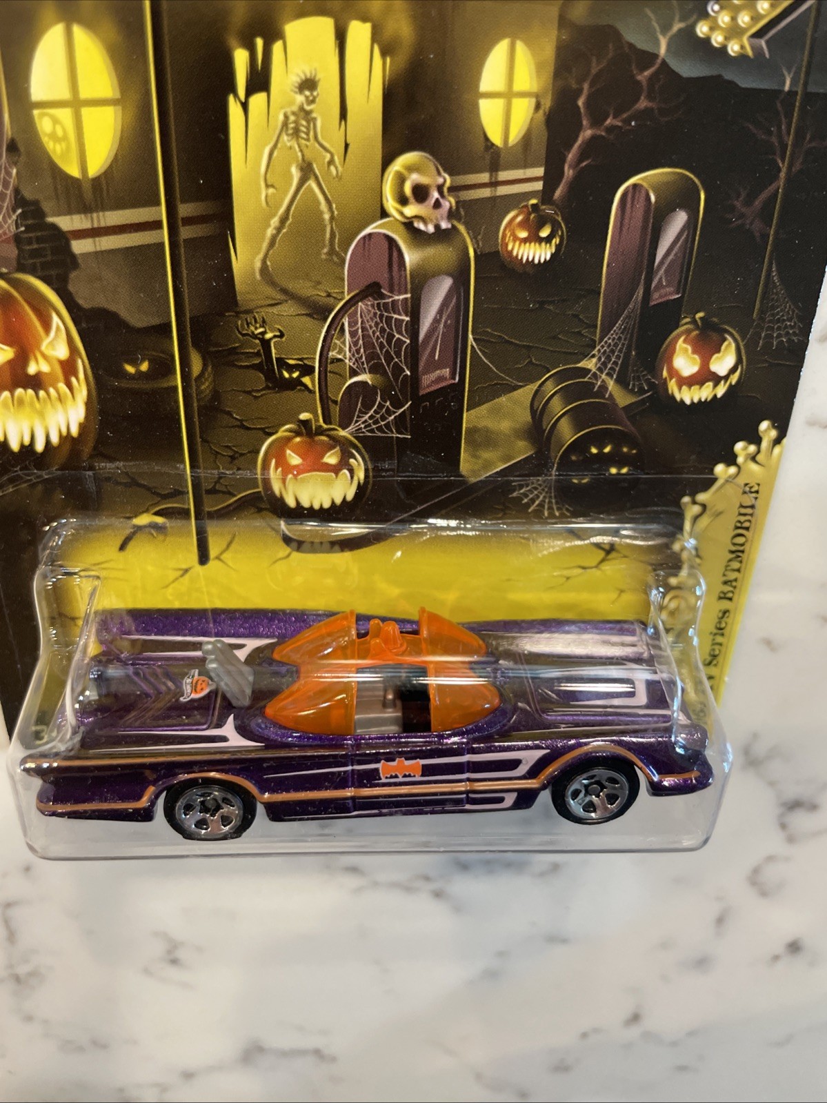 2012 HOT WHEELS Kroger Halloween 1966 BATMOBILE Purple Orange (In Protector)