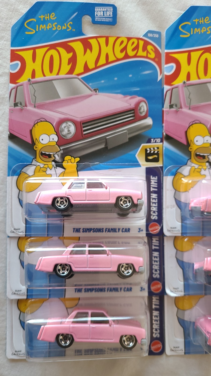 2026 HOT WHEELS THE SIMPSONS FAMILY CAR LOT OF 6 HTF 1:64