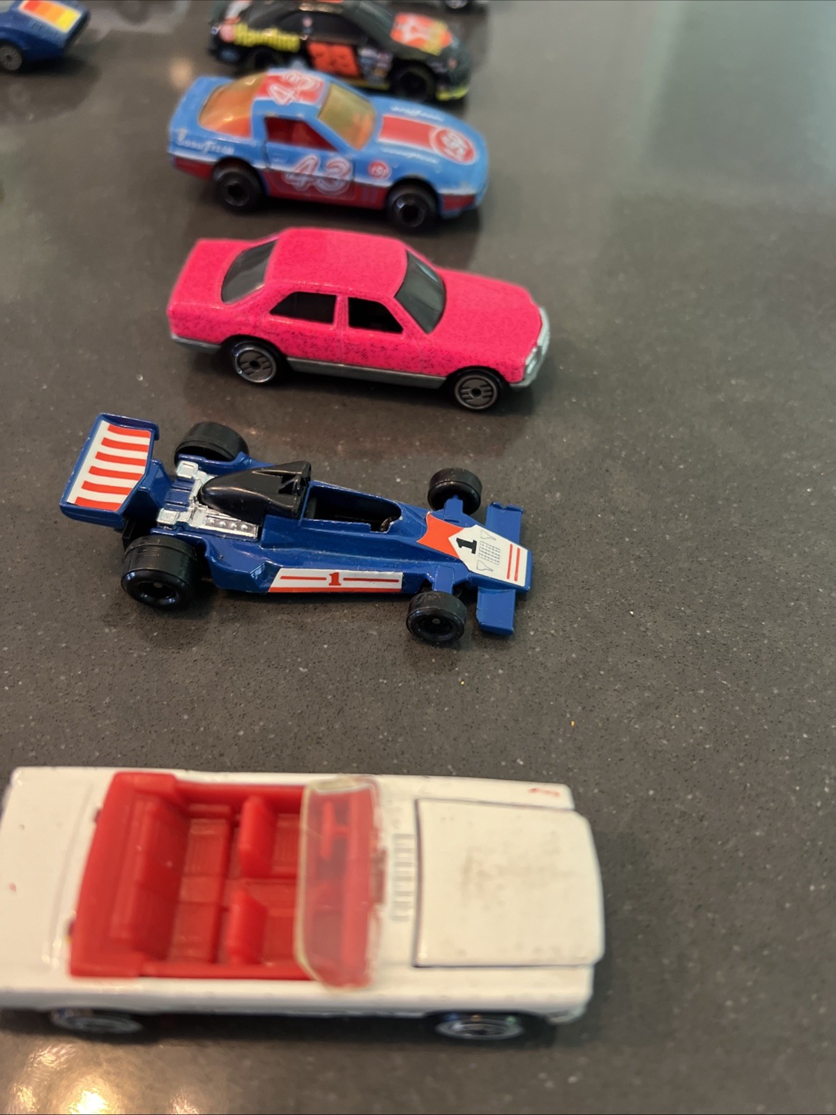 Lot Of 24 Diecast & Plastic Vintage Cars Trucks Mixed Brands See Description
