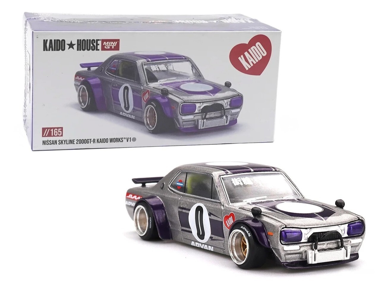 Kaido House x Mini GT 1:64 Nissan Skyline 2000GT-R (KPGC10) Kaido Works V1 #165