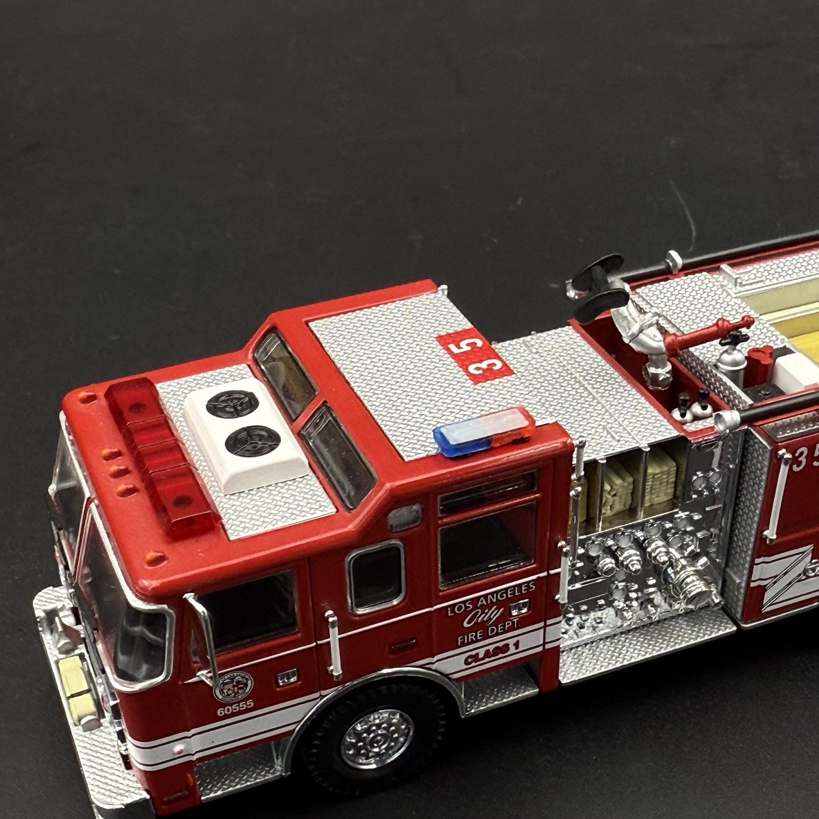2 Pack 1/64 Mini Whelen Edge Blue Red Lightbar Gray Top Cover Police Fire EMS