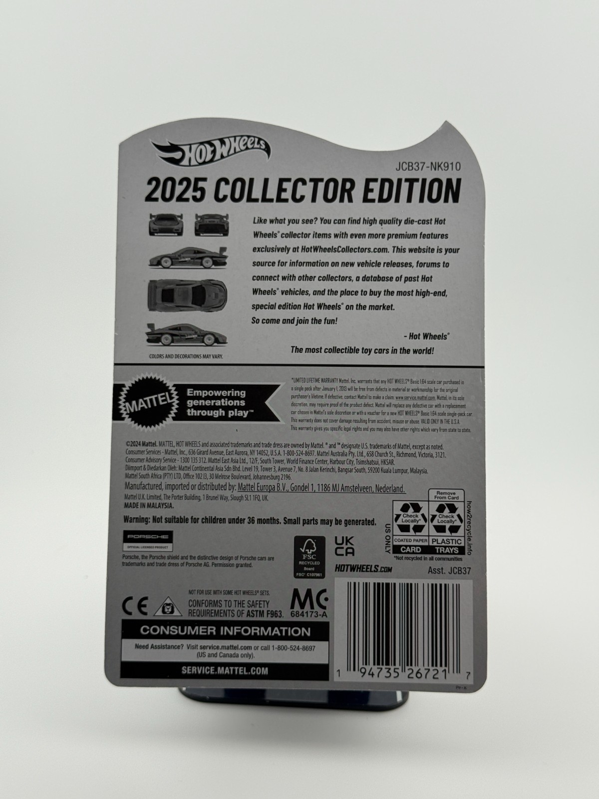 2025 Hot Wheels Legends Tour Porsche 935 JCB37