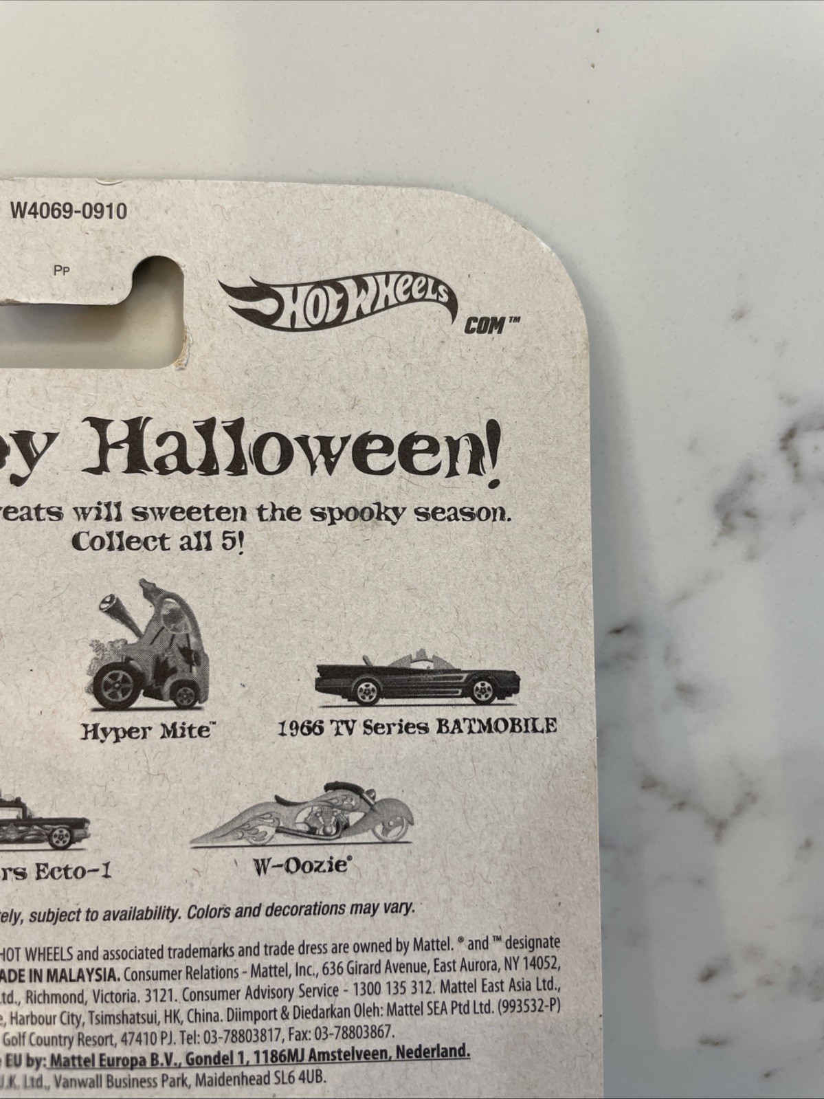 2012 HOT WHEELS Kroger Halloween 1966 BATMOBILE Purple Orange (In Protector)