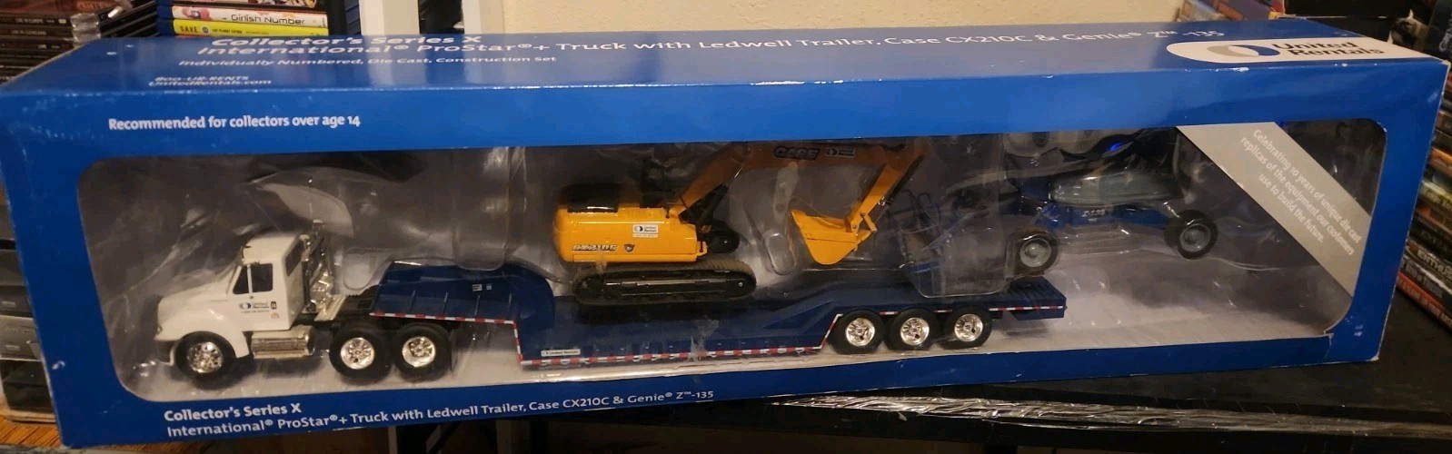 United Rentals Series X International Pro Star Truck Ledwell Trailer Case CX210C
