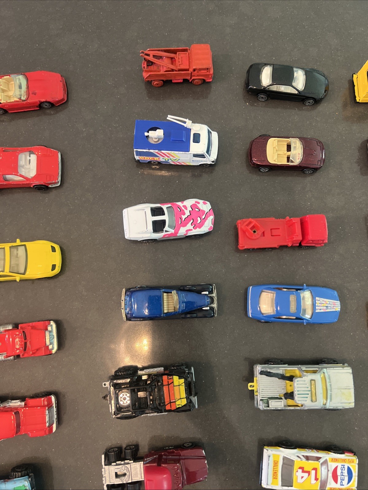 Lot Of 33 Diecast & Plastic Vintage Cars Trucks Mixed Brands See Description