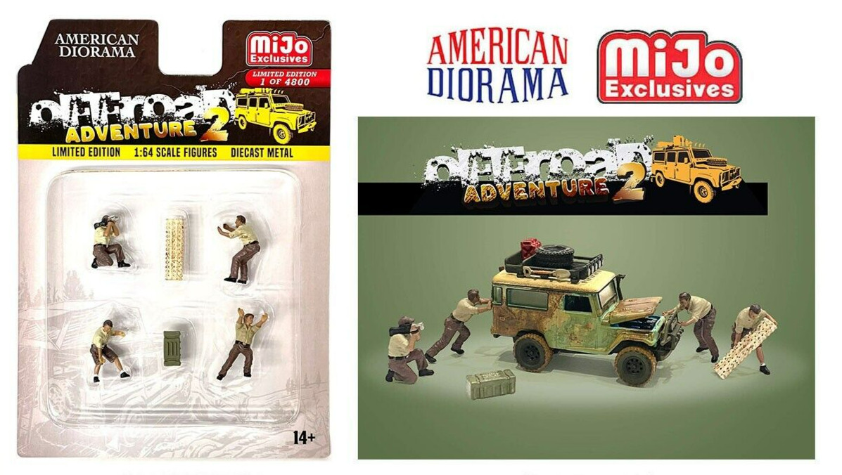 1/64 American Diorama 6 pc. Off Road Adventure 2 Set – MiJo exclusive