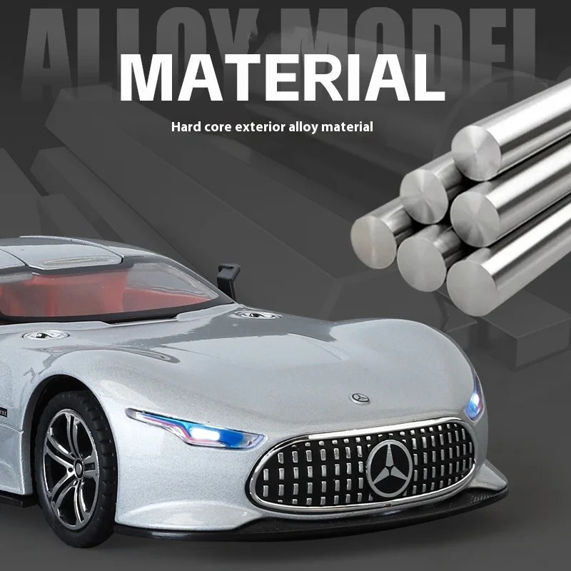 1: 24 Mercedes-Benz AMG alloy model car with sound and light sports car model