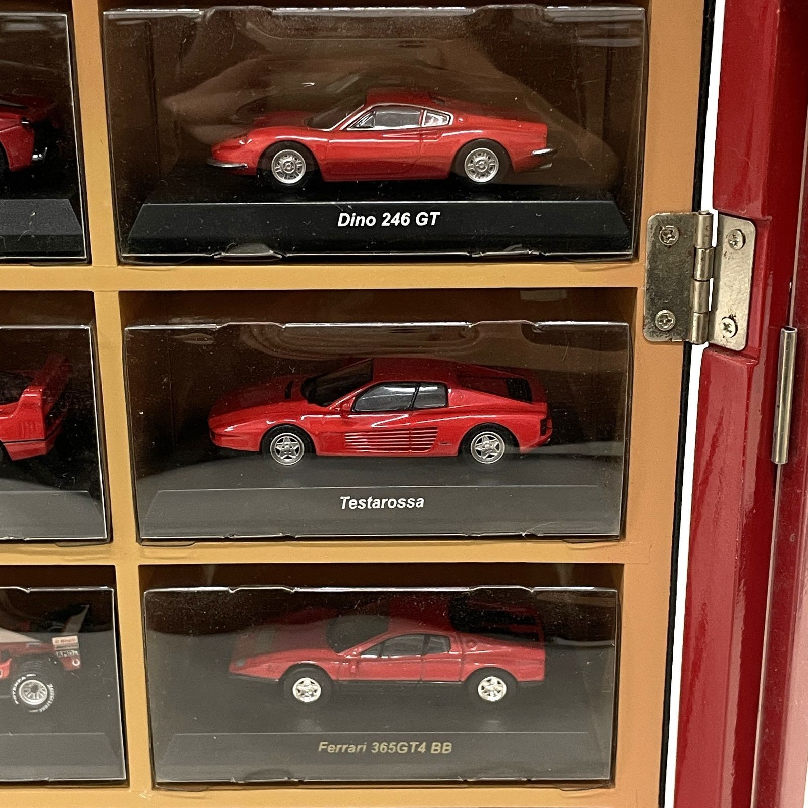 Kyosho 1/64 Ferrari 15 Car Set with Case Red, Used, Collectible Toy