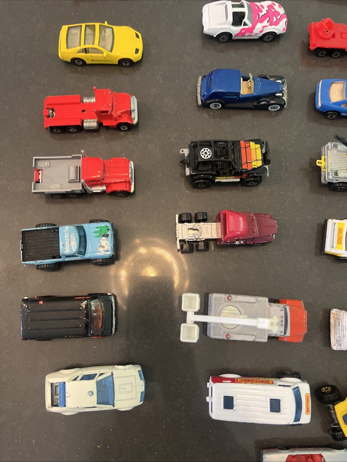 Lot Of 33 Diecast & Plastic Vintage Cars Trucks Mixed Brands See Description