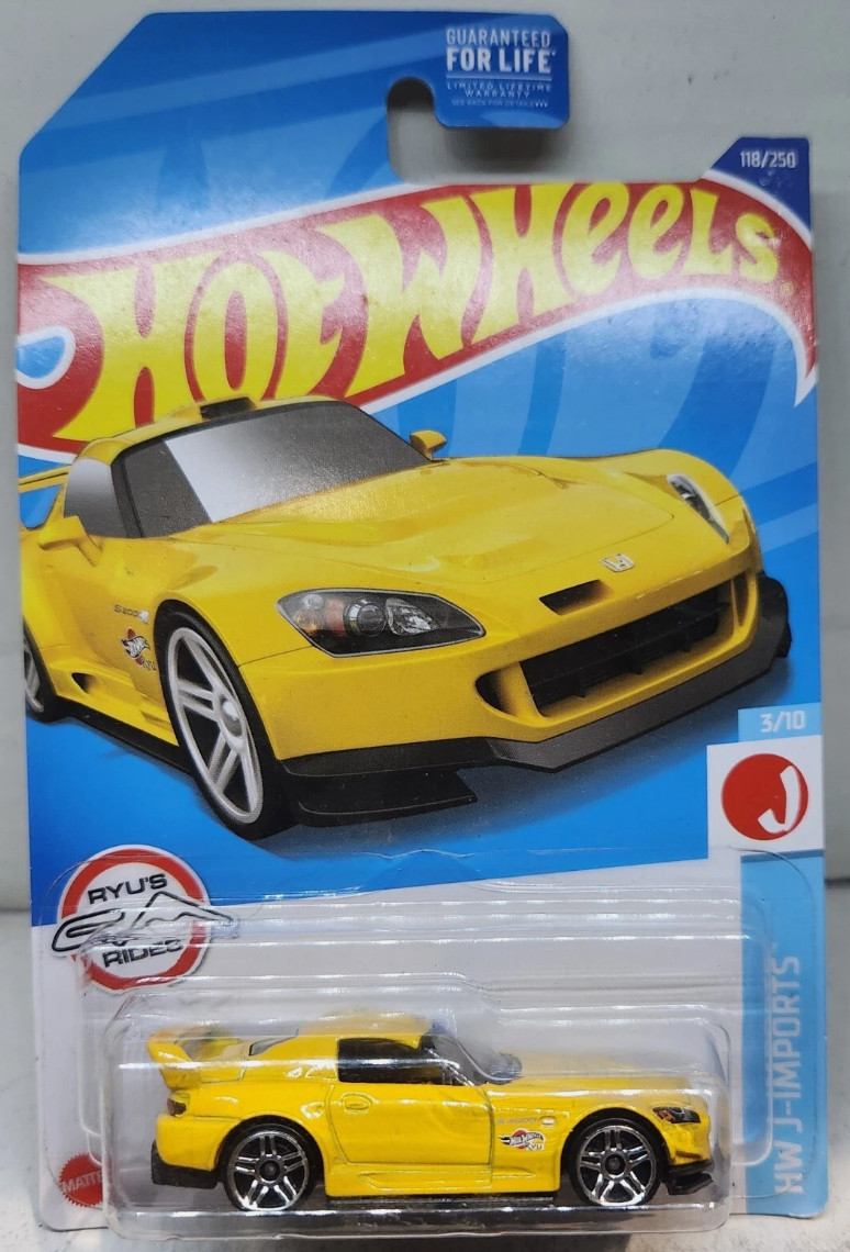 2022 Hot Wheels #118 HW J-Imports 3/10 HONDA S2000 Yellow w/Chrome Pr5 Spokes