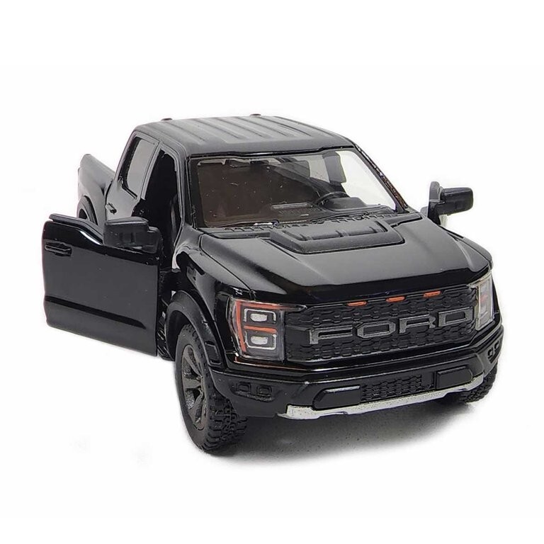 5436) Kinsmart 2022 Ford F-150 Raptor 1:46 Diecast Truck 5 inch BLACK color.