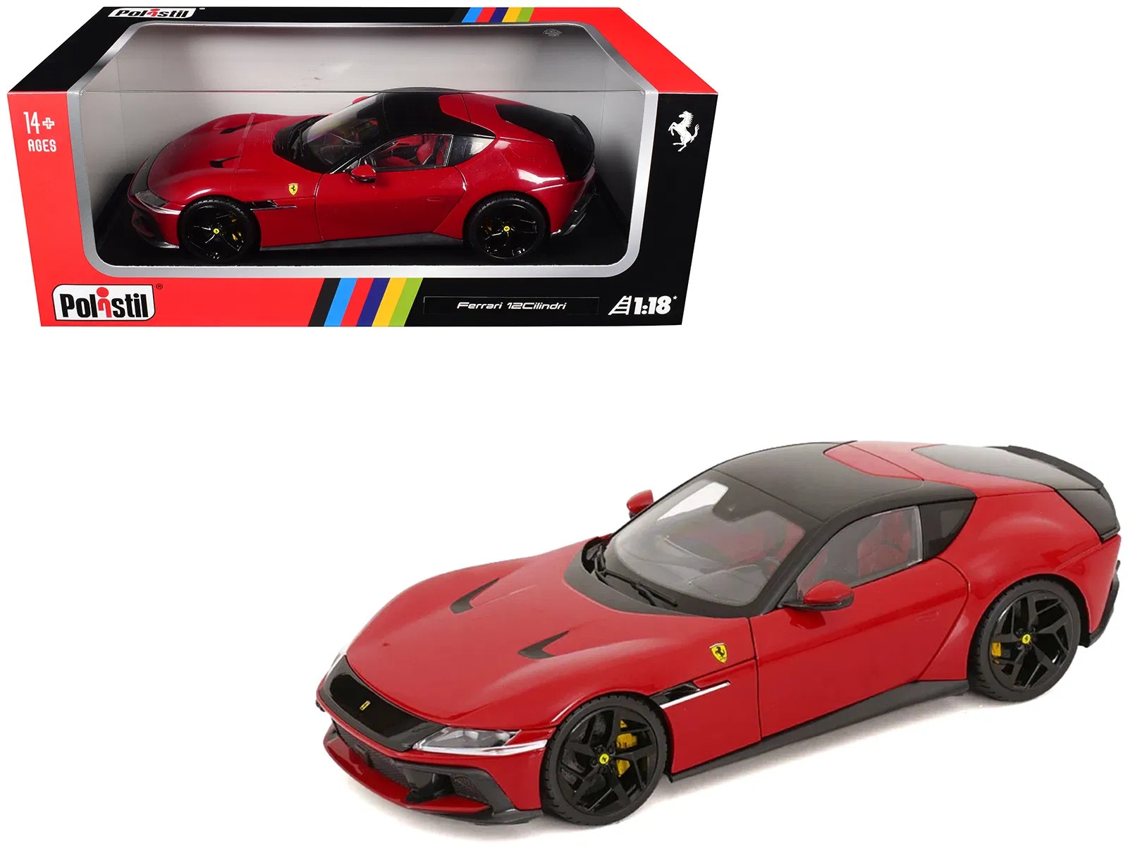 1/18 2024 Ferrari 12Cilindri Rosso Corsa Red with Black Top Diecast